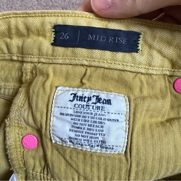 JUICY COUTURE green cutoff micro shorts - Picture 4 of 7